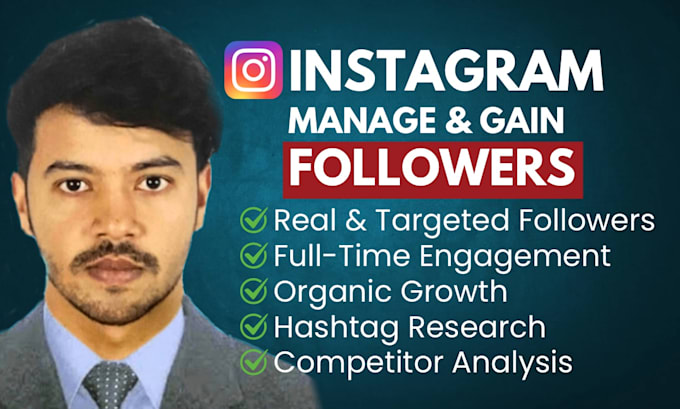 Gig Preview - Do instagram marketing fast organic growth to increase followers and engagement