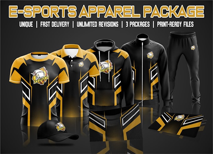 Gig Preview - Design sublimation esports jersey hoodie and jacket package