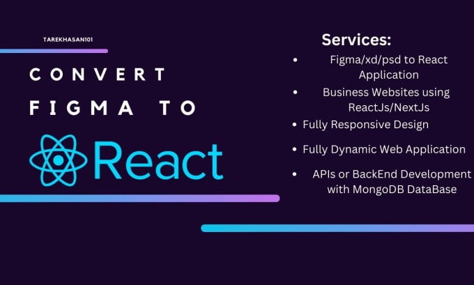 Gig Preview - Convert figma to react, nextjs application with tailwindcss