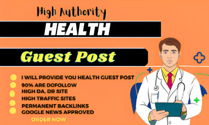 Gig Preview - Publish health guest post on high authority websites