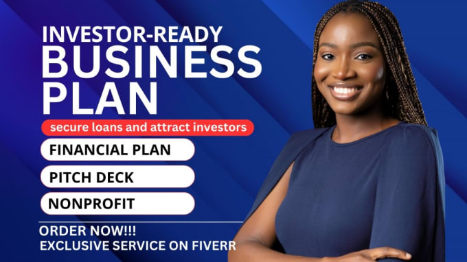 Gig Preview - Write an investor ready business plan for your startups, business plan writer