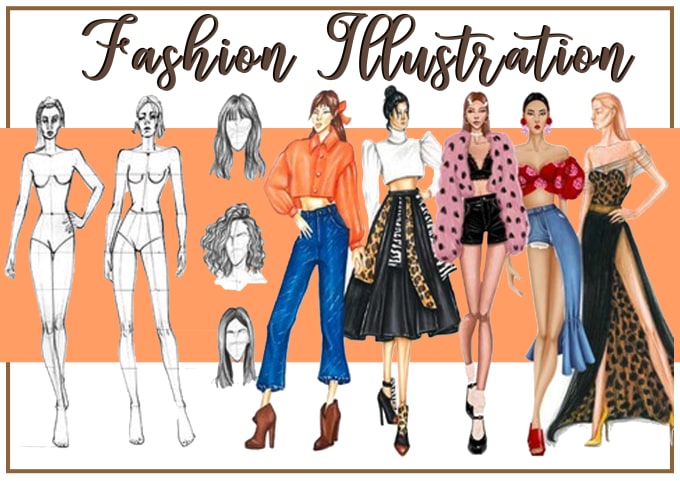 Gig Preview - Fashion illustration and clothing flat sketch and tech pack