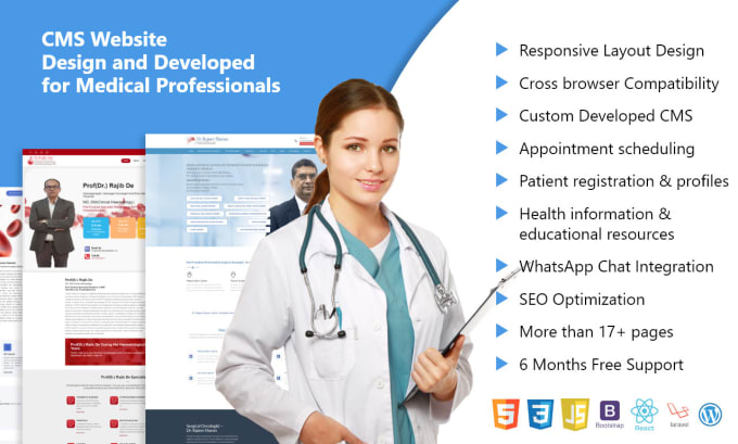 Gig Preview - Design medical and healthcare website with cms