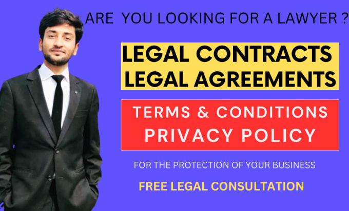 Gig Preview - Write powerful legal contract legal agreement privacy policy terms and condition