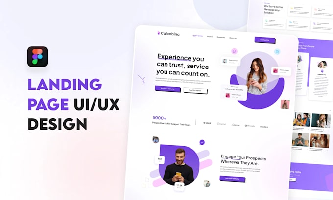 Gig Preview - Design a stunning website landing page UI UX in 10 hours