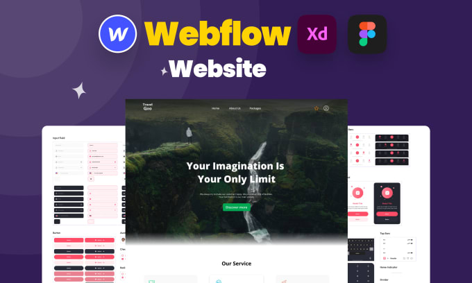 Gig Preview - Design, redesign, update or fix webflow website, convert your figma to webflow