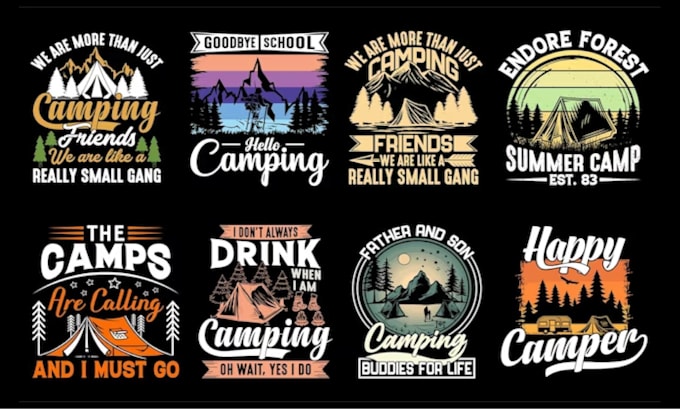 Gig Preview - Design camping logo and tshirt within 6 hours