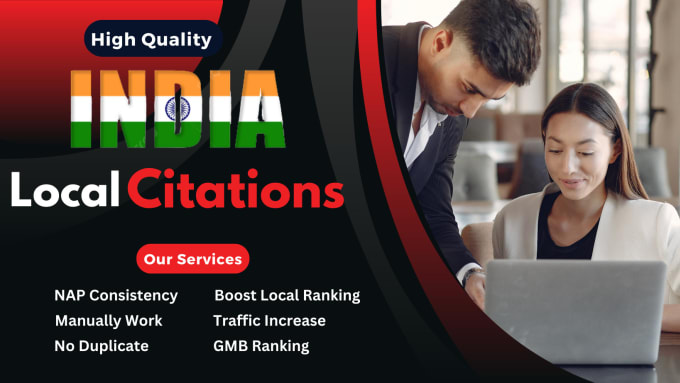 Gig Preview - Do top india local citations for local business SEO