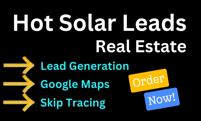 Gig Preview - Generate high quality and verified solar leads for you