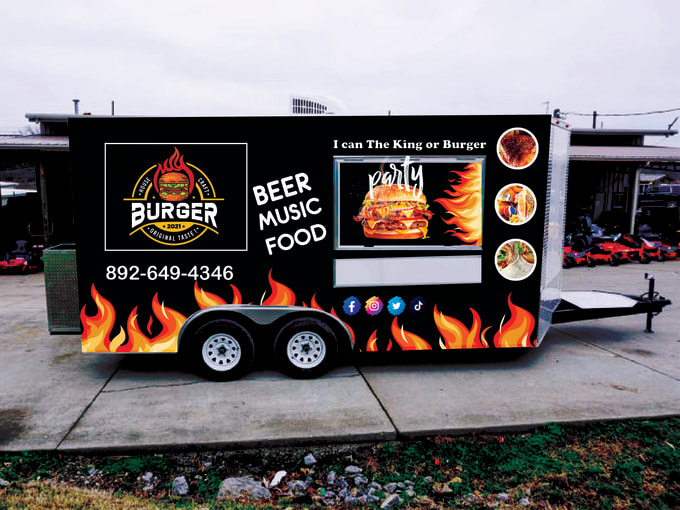 Gig Preview - Do trailer wrap, food truck , car wrap ,vehicle wrap and gaming trailer wrap