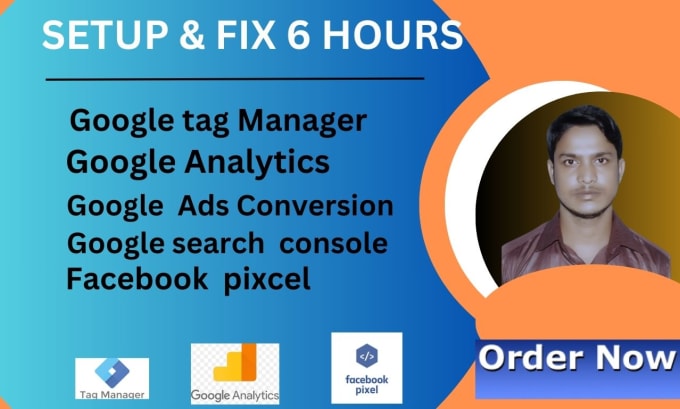 Gig Preview - Fix google analytics and tag manager with  facebook pixcel