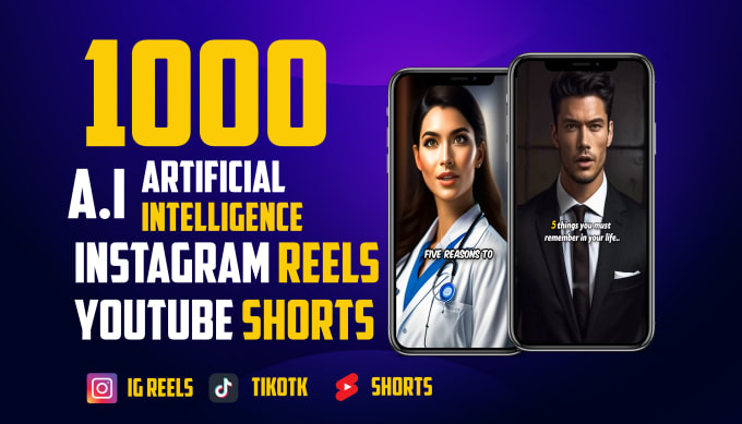 Gig Preview - Create 1000 ai motivational youtube shorts and instagram reels