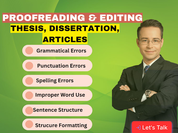 Gig Preview - Proofread, edit and format your thesis or dissertation professionally