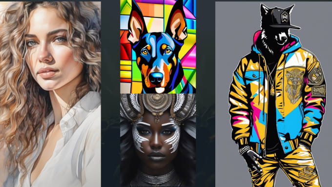 Gig Preview - Create professional and detailed ai art using midjourney v5