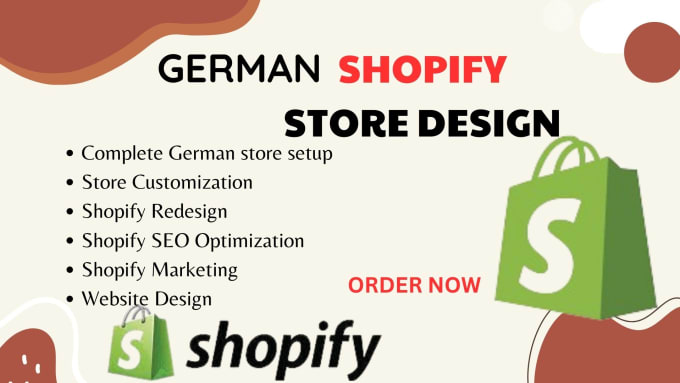 Gig Preview - Design or redesign high converting german or english shopify store website