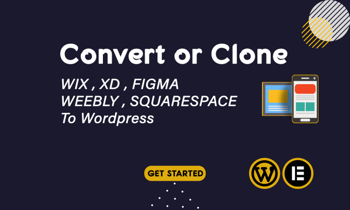 Gig Preview - Convert clone wix to wordpress website using elementor