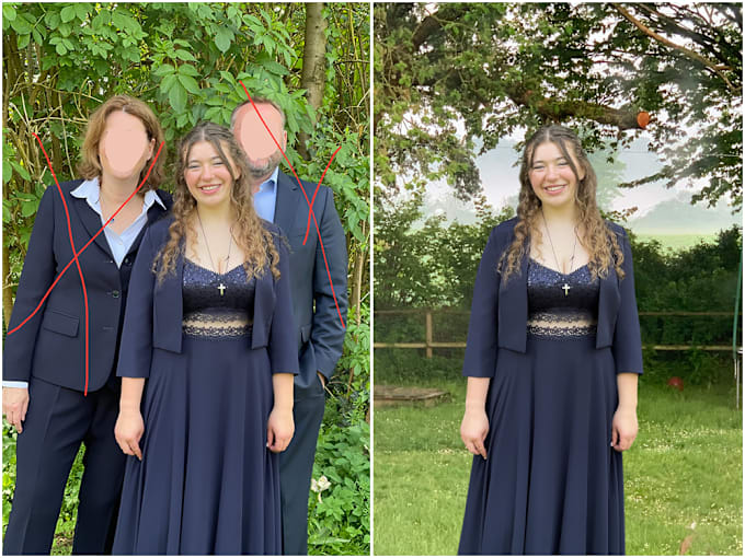 Gig Preview - Add, remove person, object, edit photo background in photoshop