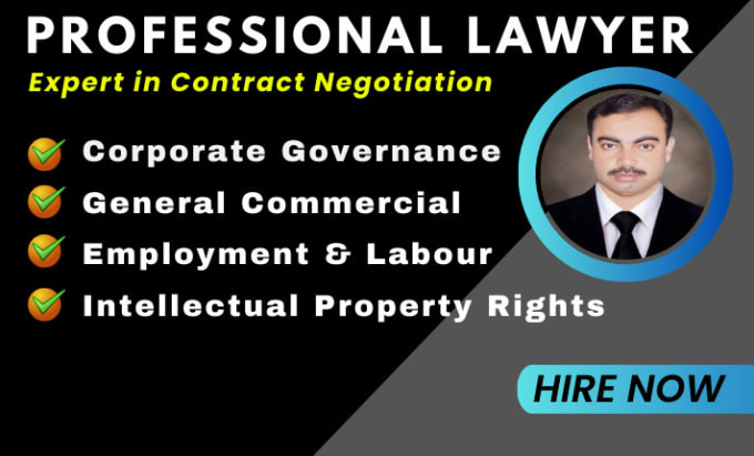 Gig Preview - Be your contract lawyer for legal writing, agreements, or terms and conditions