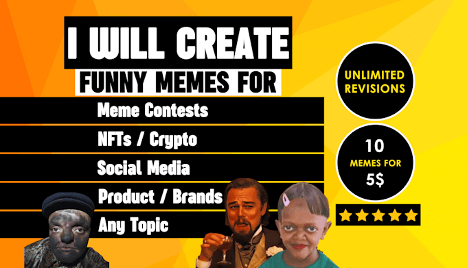 Gig Preview - Make creative viral memes and social posts for you