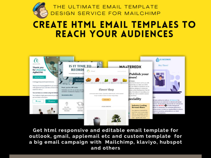 Gig Preview - Design email templates for mailchimp and klaviyo