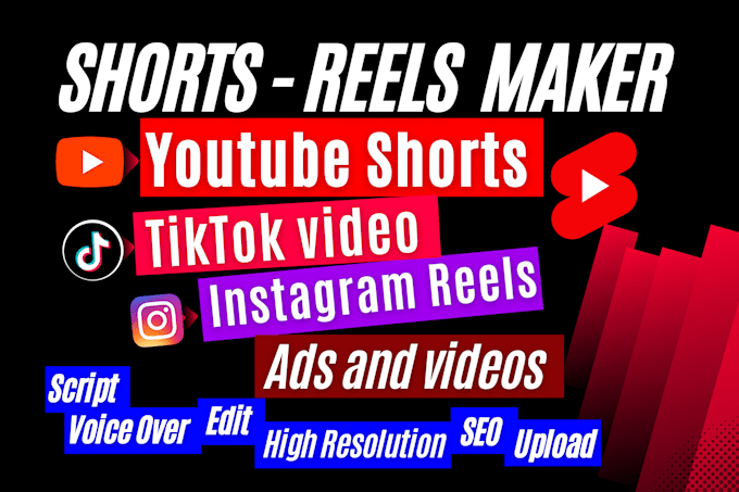 Gig Preview - Create stunning youtube shorts videos, tiktok videos, instagram reels maker