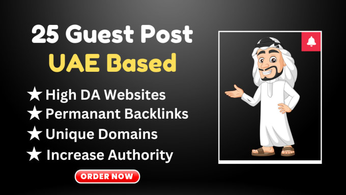 Gig Preview - Publish arabic guest post and backlink on high authority arabic websites