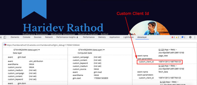 Gig Preview - Track client id or user id for unique user via google tag manager, ga4