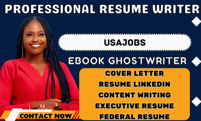 Gig Preview - Professional federal resume, usajobs, executive resume and resume writing