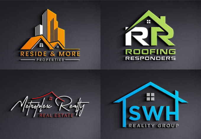 Gig Preview - Design a realtor roofing real estate property construction home logo