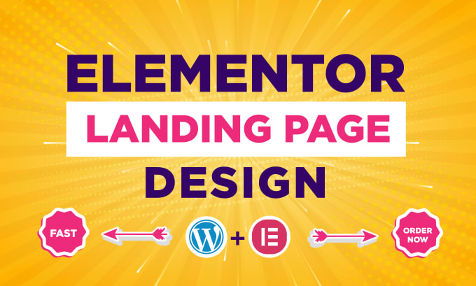 Gig Preview - Design wordpress elementor landing page or squeeze page design  using elementor