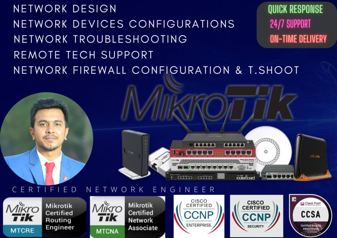 Gig Preview - Configure and troubleshoot your mikrotik routeros