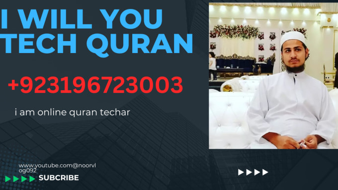 Gig Preview - Teach you  quran with tajweed rules give you ijaza