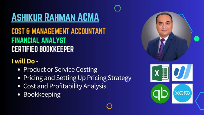 Gig Preview - Do costing pricing management accounting financial analyst