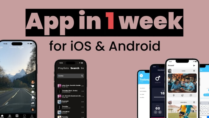 Gig Preview - Create an app in 1 week for ios and android