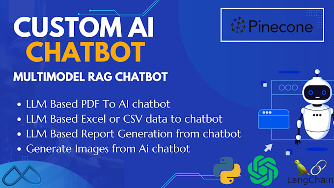 Gig Preview - Make custom multimodel rag chatbots using llms, python and openai, chatgpt