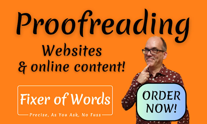 Gig Preview - Proofread, edit and reword your website and any online english content