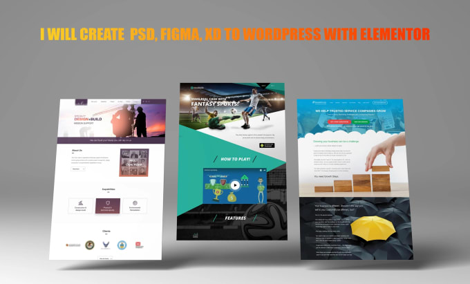 Bestseller - create figma to wordpress, PSD to wordpress, xd to wordpress with elementor pro