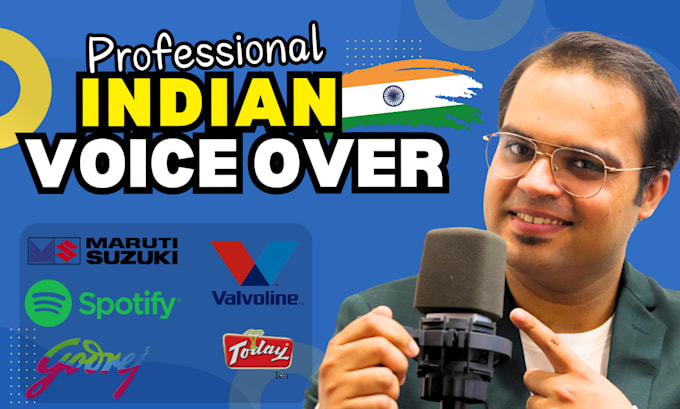 Gig Preview - Do indian english and hindi male voice over in 24 hours