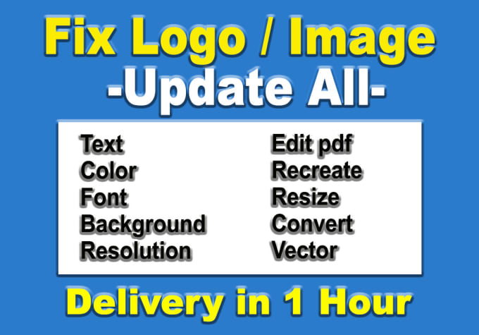 Gig Preview - Edit logo, resize image, change color of any graphic in photoshop