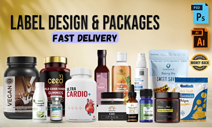 Gig Preview - Design professional label and packaging for your product