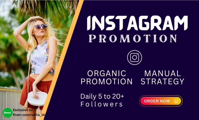 Gig Preview - Do instagram promotion and marketing for fast organic growth