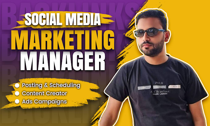 Gig Preview - Be your social media marketing manager and content creator