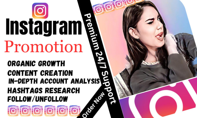 Gig Preview - Be your instagram marketing manager and fast grow follower