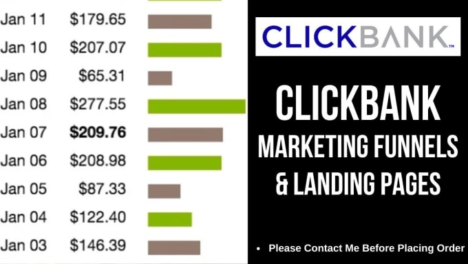 Gig Preview - Build clickbank affiliate marketing sales funnel or landing page