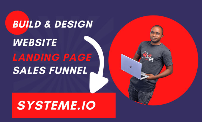 Gig Preview - Build systeme io landing page, sales funnel in systeme io