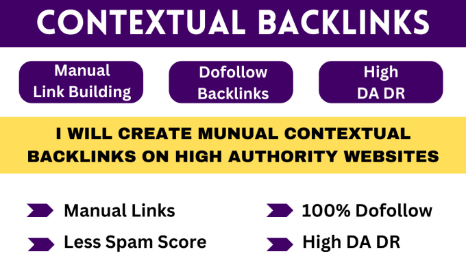 Gig Preview - Handmade manual dofollow backlinks on high da dr websites