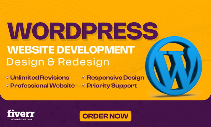 Gig Preview - Develop wordpress website, design or redesign or clone any