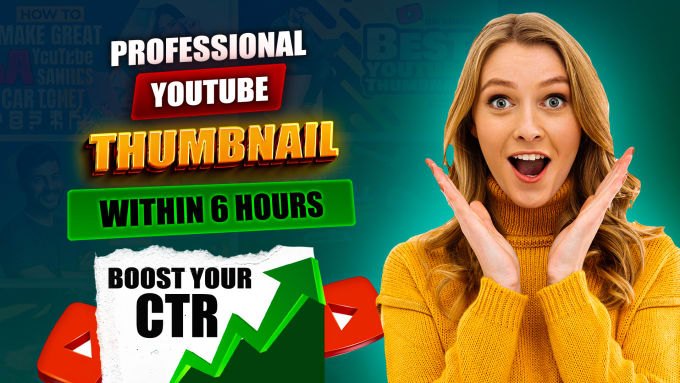 Gig Preview - Design your professional youtube thumbnails