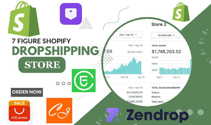 Bestseller - create shopify cj dropshipping store website design via zendrop trendsi autods