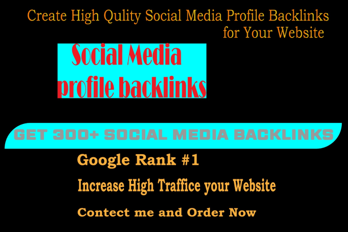 Gig Preview - Create social media profile backlinks, for SEO link building